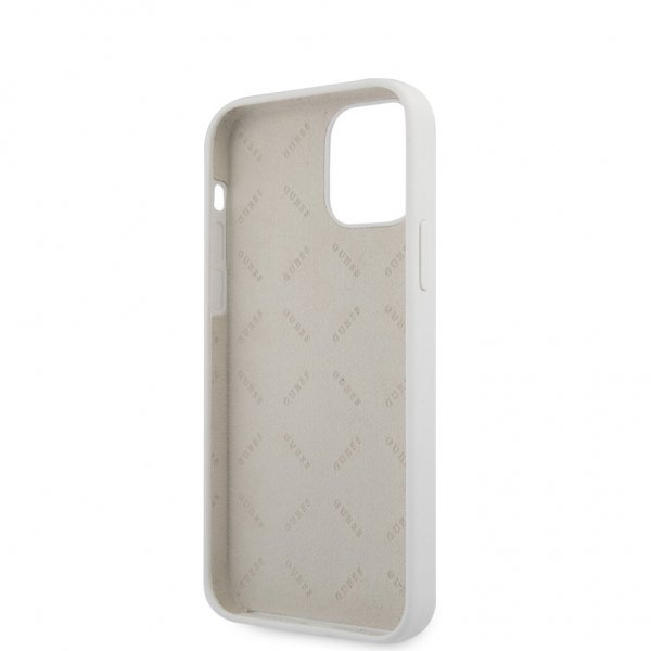 Guess iPhone 12 Mini Kuori Vintage Silicone Cream