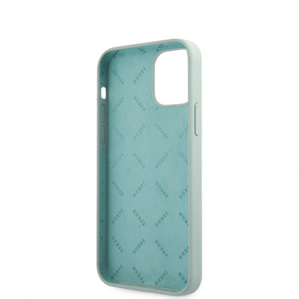 Guess iPhone 12 Mini Kuori Vintage Silicone Script Sininen