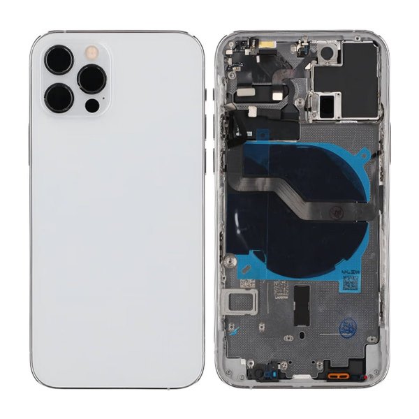 iPhone 12 Pro Takaosa ja Täydellinen Kehys OEM - Valkoinen