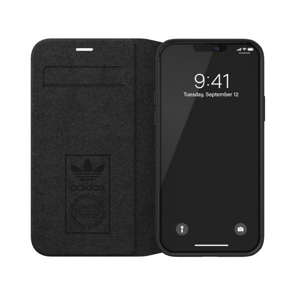 Adidas iPhone 12 Pro Max -suojakuori kirjatyyppinen suojus musta