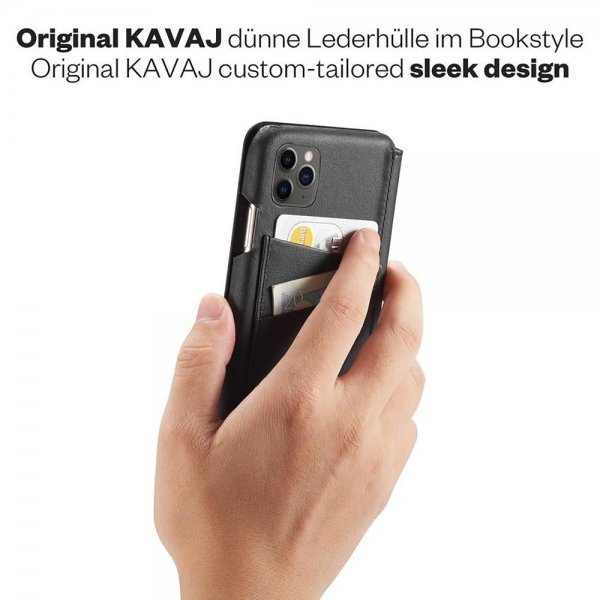 KAVAJ iPhone 12 Pro Max -suojakotelo Dallas, musta