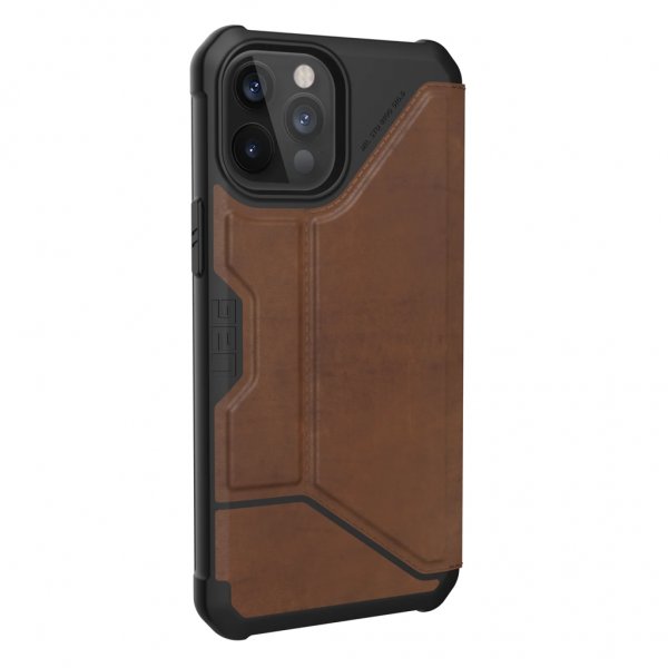 Urban Armor Gear (UAG) iPhone 12 Pro Max -suojakuori Metropolis Leather, ruskea