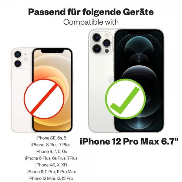 Kavaj iPhone 12 Pro Max -suojakotelo Miami, musta