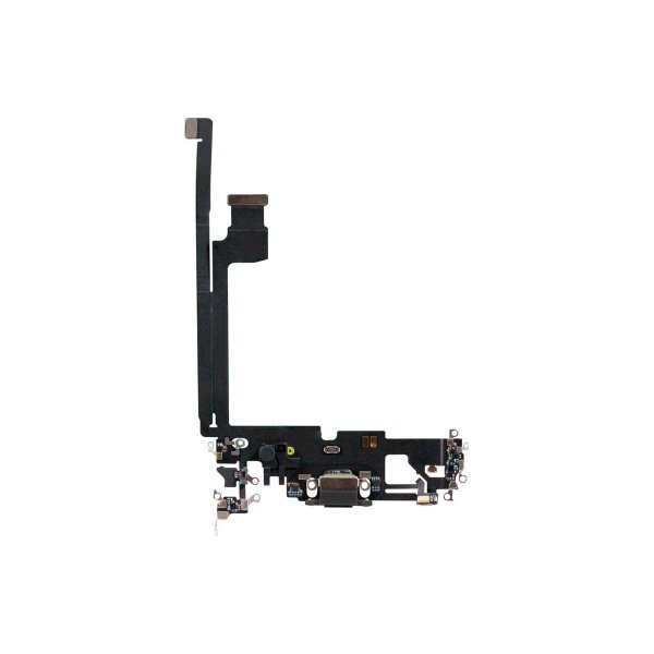 iPhone 12 Pro Max -latausliittimen joustokaapeli - Musta