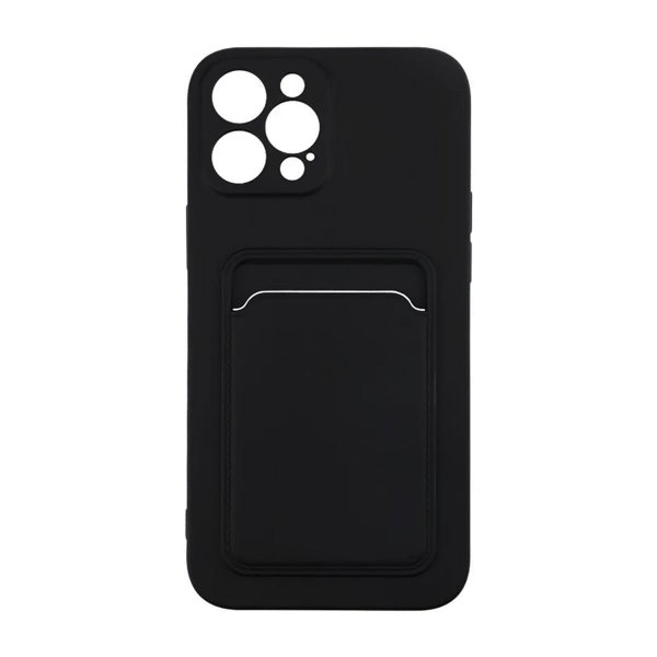 iPhone 12 Pro Max Kuori Korttikotelo Musta
