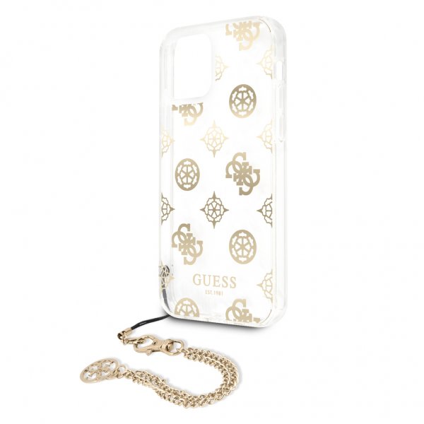 Guess iPhone 12 Pro Max Kuori Ketju Peony Kulta