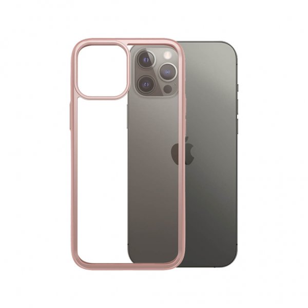 PanzerGlass iPhone 12 Pro Max -suojakuori ClearCase Color Rose Gold