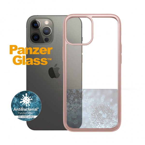 PanzerGlass iPhone 12 Pro Max -suojakuori ClearCase Color Rose Gold