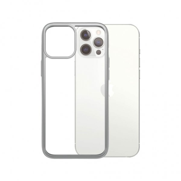 PanzerGlass iPhone 12 Pro Max -suojakuori ClearCase Color Satin Silver