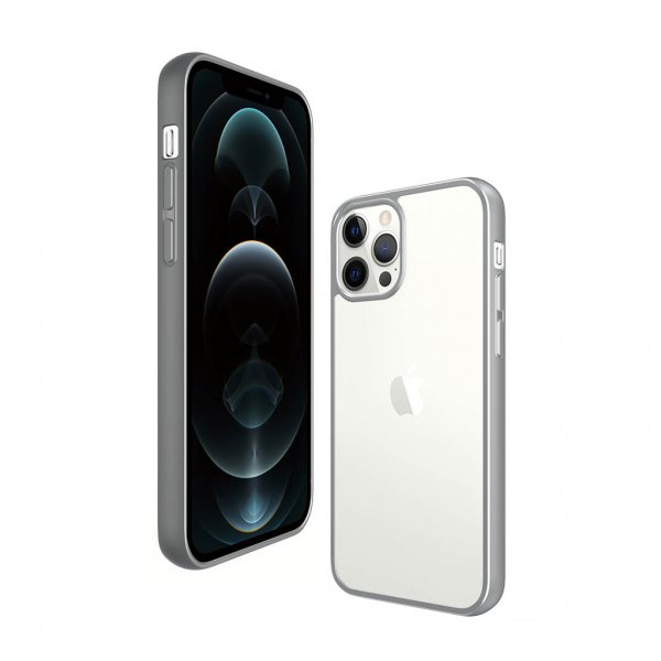 PanzerGlass iPhone 12 Pro Max -suojakuori ClearCase Color Satin Silver