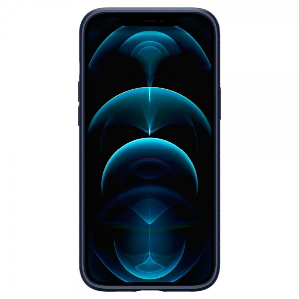 Spigen iPhone 12 Pro Max Kuori Liquid Air Navy Blue