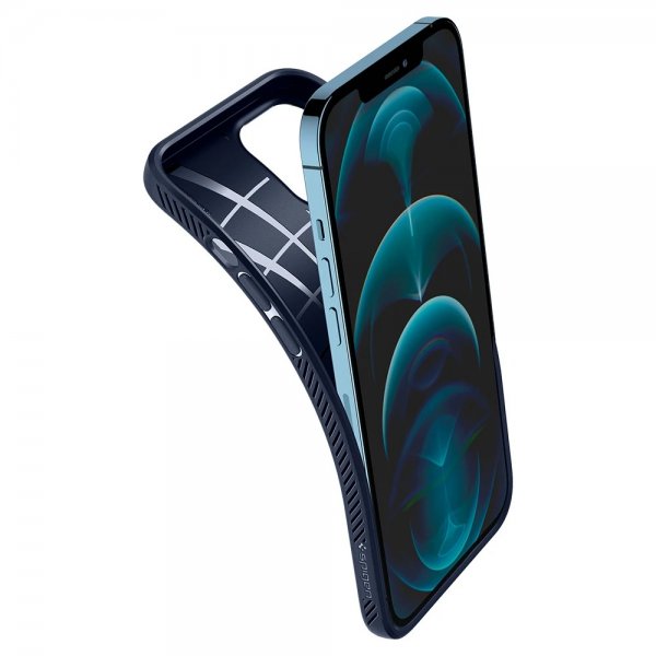 Spigen iPhone 12 Pro Max Kuori Liquid Air Navy Blue