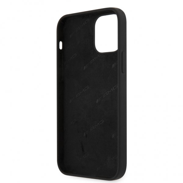 AMG iPhone 12 Pro Max -kuori Liquid Silicone, musta