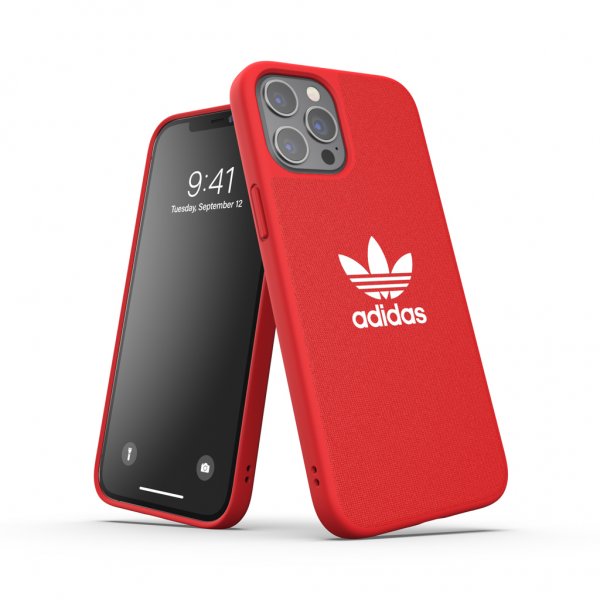 Adidas iPhone 12 Pro Max -kuoret Muotoiltu kuori Kangas Scarlet