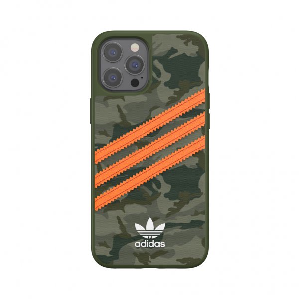 Adidas iPhone 12 Pro Max -kuoret, muotoiltu, PU Camo/Signal Orange