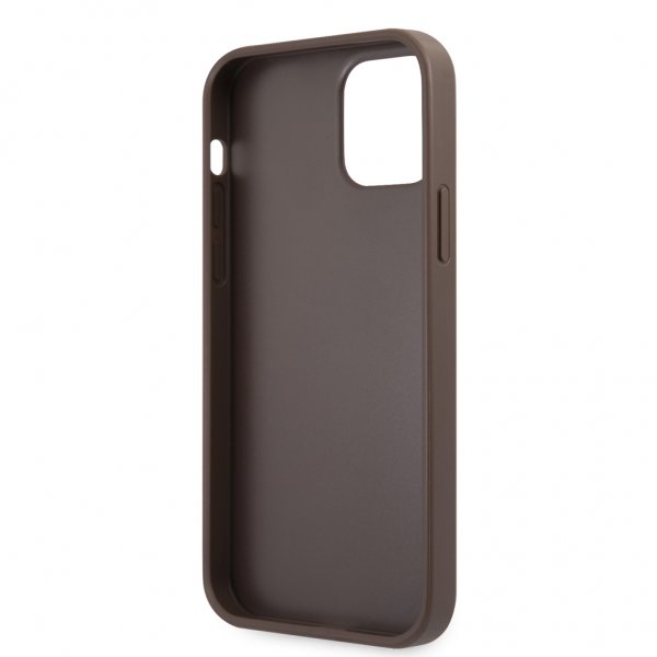 Guess iPhone 12 Pro Max Kuori Printed Stripe Ruskea