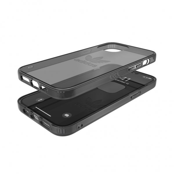 Adidas iPhone 12 Pro Max -suojakuori, läpinäkyvä, musta