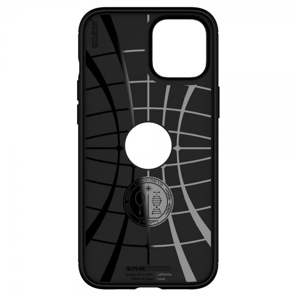 Spigen iPhone 12 Pro Max -kuori, Rugged Armor, mattamusta