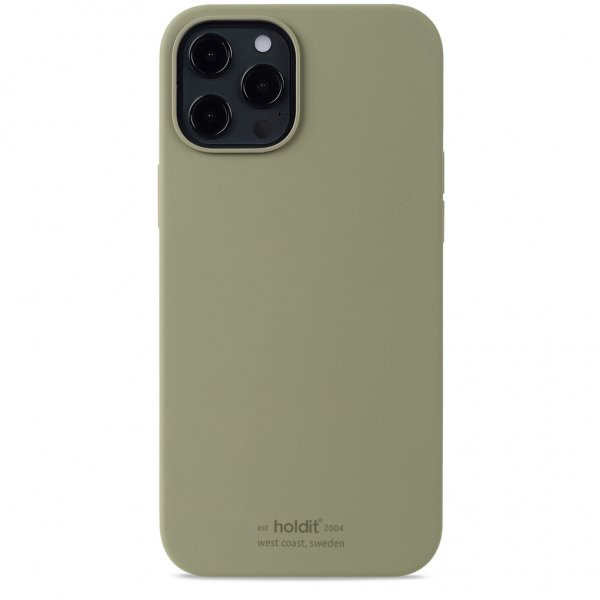 holdit iPhone 12 Pro Max -silikonikuori, Khaki Green