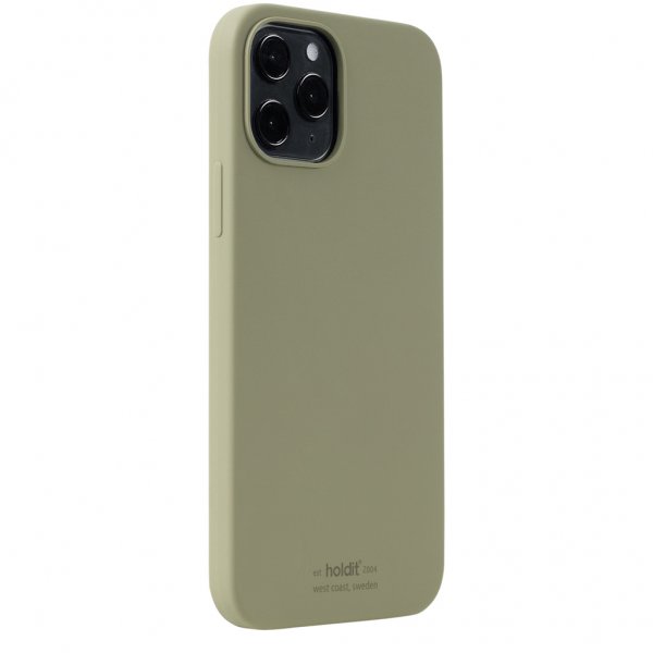holdit iPhone 12 Pro Max -silikonikuori, Khaki Green