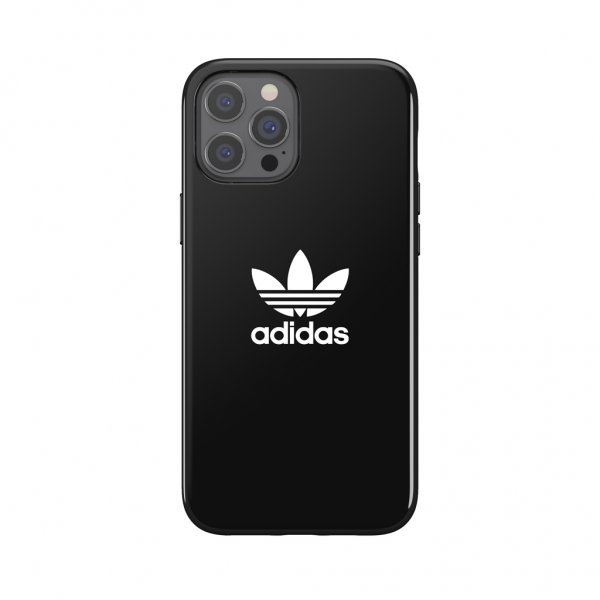 Adidas iPhone 12 Pro Max -kuori, Snap Case, Trefoil, musta
