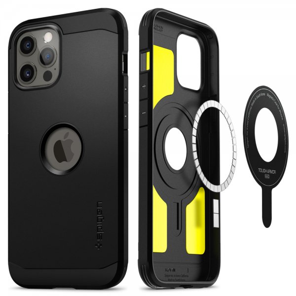 Spigen iPhone 12 Pro Max -suojakuori Tough Armor Mag, musta