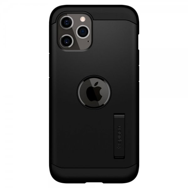 Spigen iPhone 12 Pro Max -suojakuori, Tough Armor, musta