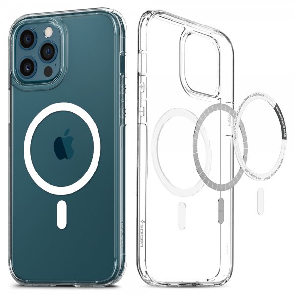 Spigen iPhone 12 Pro Max -kuori Ultra Hybrid Mag Valkoinen