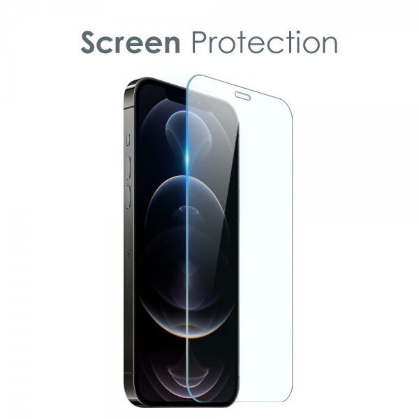 Northjo iPhone 12 Pro Kuori näytönsuojalla ja kamerasuojalla 3-in-1