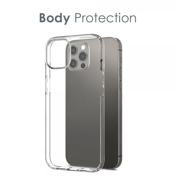 Northjo iPhone 12 Pro Kuori näytönsuojalla ja kamerasuojalla 3-in-1