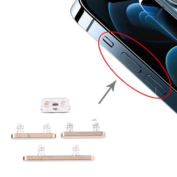iPhone 12 Pro/12 Pro Max sivupainikkeet - Kulta