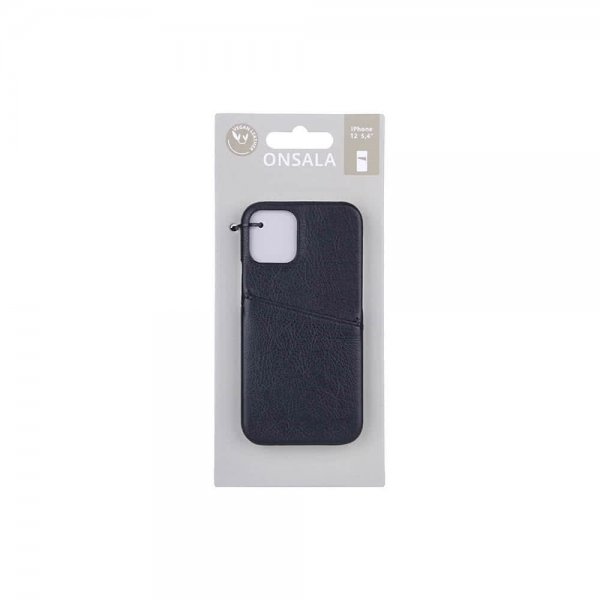 Onsala iPhone 12 Mini Kuori korttipaikalla Musta