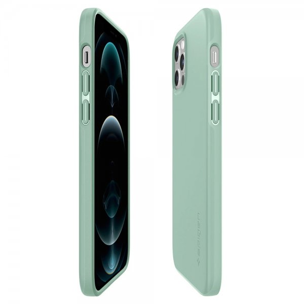Spigen iPhone 12 Thin Fit -suojakuori, Apple Mint