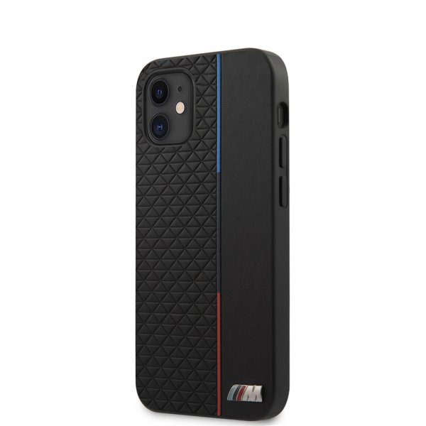 BMW iPhone 12 Mini Kuori Tricolore Triangles Musta