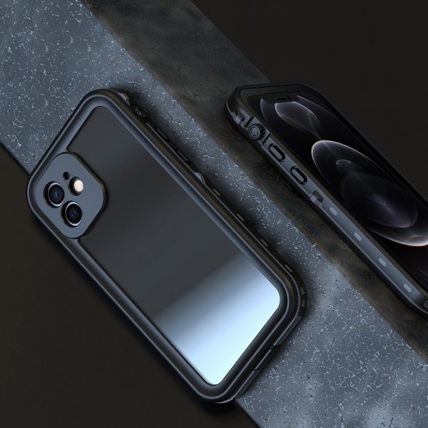 Redpepper iPhone 12 -kuori vedenkestävä IP68 musta