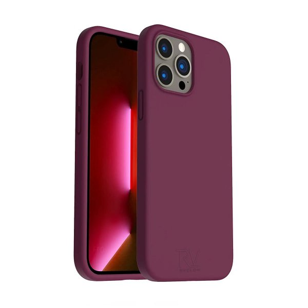Rvelon iPhone 12/iPhone 12 Pro -kuori silikonia, punainen