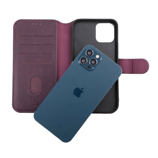 Rvelon iPhone 12/iPhone 12 Pro -kotelo magneettinen irrotettava kuori violetti