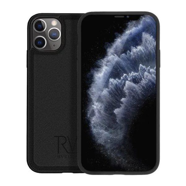 Rvelon iPhone 12/iPhone 12 Pro -kotelo magneettinen irrotettava kuori musta