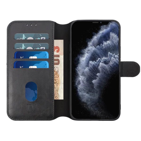 Rvelon iPhone 12/iPhone 12 Pro -kotelo magneettinen irrotettava kuori musta