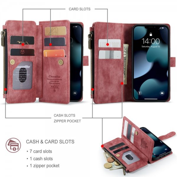 CaseMe iPhone 13 -kotelo C30-sarja Punainen