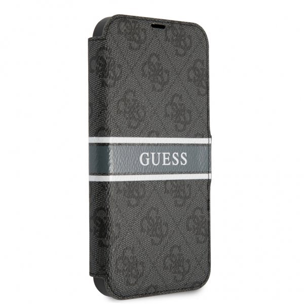 Guess iPhone 13 suojakuori Printed Stripe harmaa