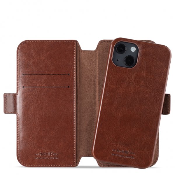 holdit iPhone 13 suojakuori Wallet Case Magnet Berlin Dark Brown
