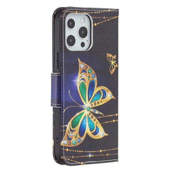 iPhone 13 Pro Kotelo Motivoitu Kimalleperhoset