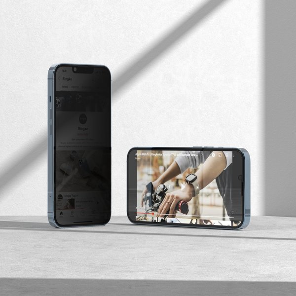 Ringke iPhone 13/iPhone 13 Pro/iPhone 14 -näytönsuoja Privacy Glass