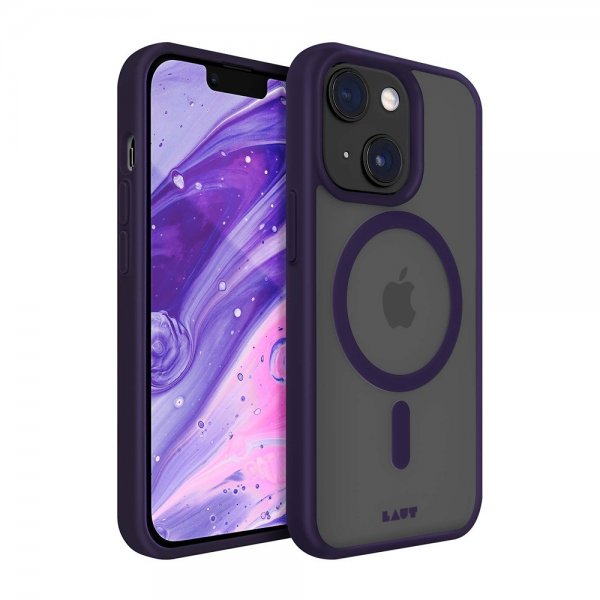 LAUT iPhone 13/iPhone 14 kuori Huex Protect MagSafe tummanvioletti