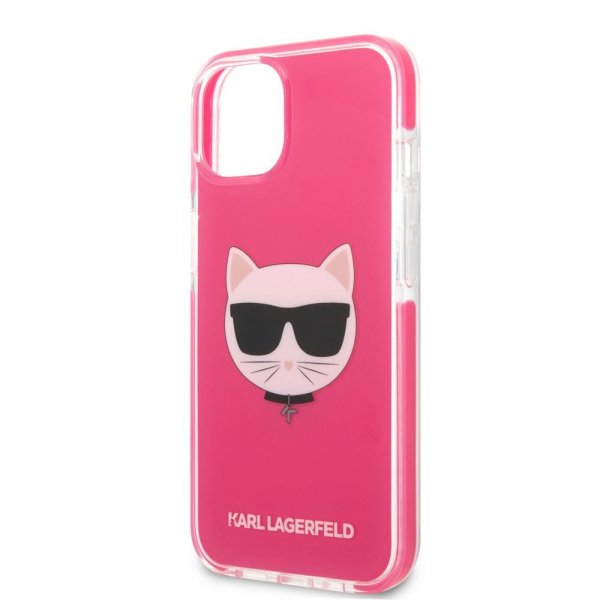 Karl Lagerfeld iPhone 13 Mini Suojakuori Choupette Fuchsia