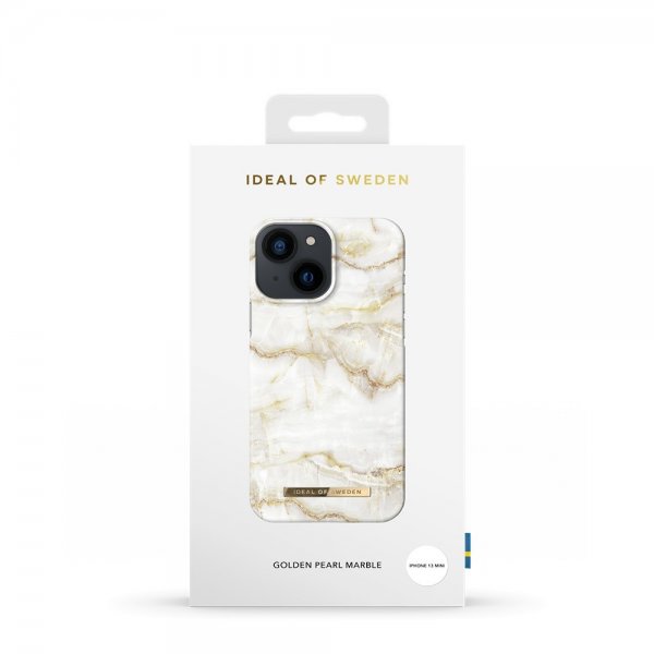 Ideal of Sweden iPhone 13 Mini Suojakuori Fashion Case Golden Pearl Marble
