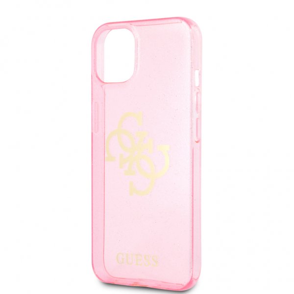 Guess iPhone 13 Mini Suojakuori Täysglitter Ruusukulta