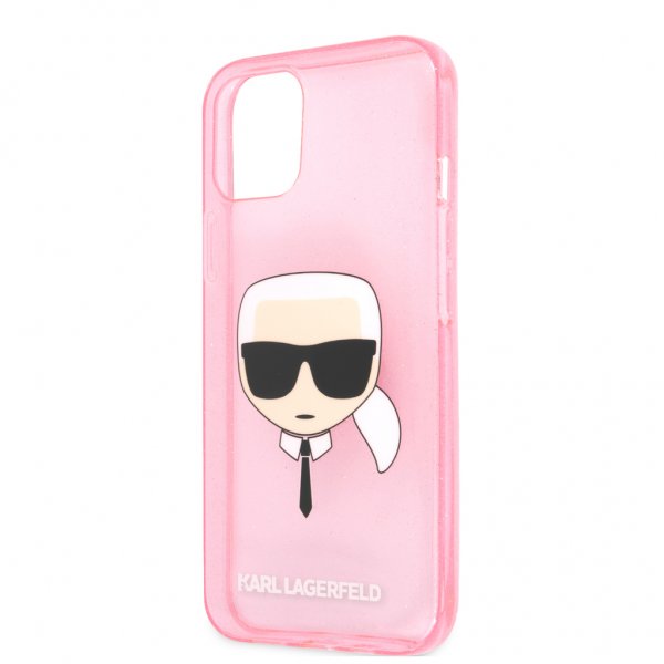 Karl Lagerfeld iPhone 13 Mini Suojakuori Full Glitter Pink