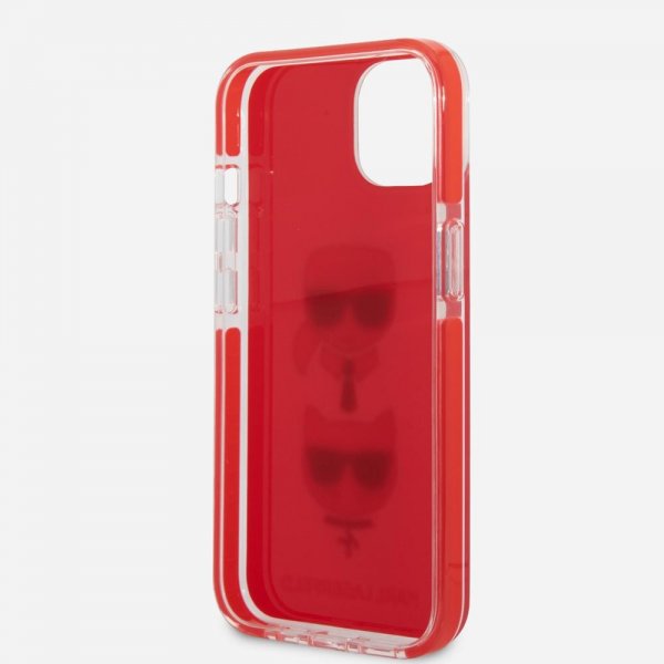 Karl Lagerfeld iPhone 13 Mini -suojakuori Karl & Choupette Punainen